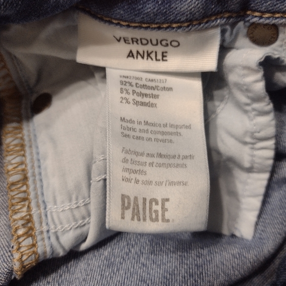Paige Verdugo Ankle Distressed Jeans Size 28 - Picture 11 of 11